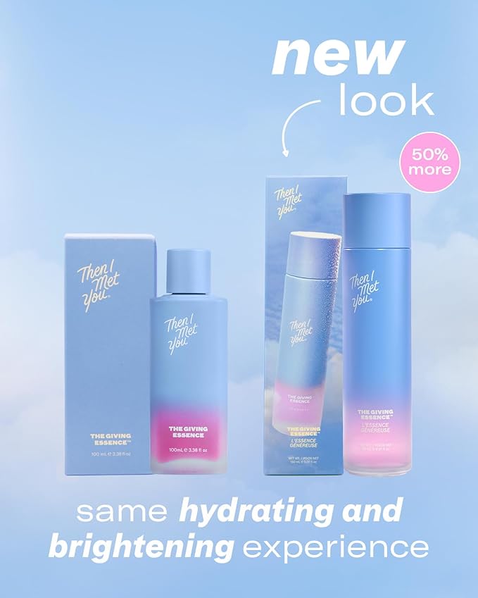 Then I Met You The Giving Essence, Vegan-Cruelty-Free Korean Skincare with 5% Niacinamide, Fermented Galactomyces, Red Algae & Berries for Brightening & Hydration, Suitable for All Skin Types, 5.07 oz