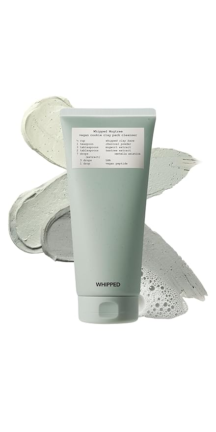 Whipped Charcoal Clay Face Wash for Blackheads and Pores - A Deep Cleansing Vegan Facial Cleanser and Exfoliating Korean Skincare Face Wash, Doubles as a Face Mask, 6.0 fl. oz