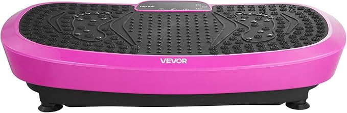 VEVOR Vibration Plate Exercise Machine, Whole Body Shaker for Lymphatic Drainage and Weight Loss, Home Workout Gym Fitness Equipment with 2 Resistance Bands, Vibrating Platform for Women Men