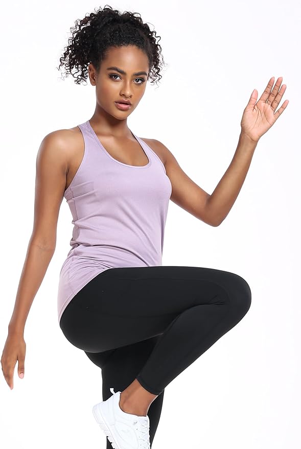 6 or 5 Pack Workout Tank Tops for Women, Athletic Racerback Sports Tank Tops, Compression Sleeveless Dry Fit Shirts