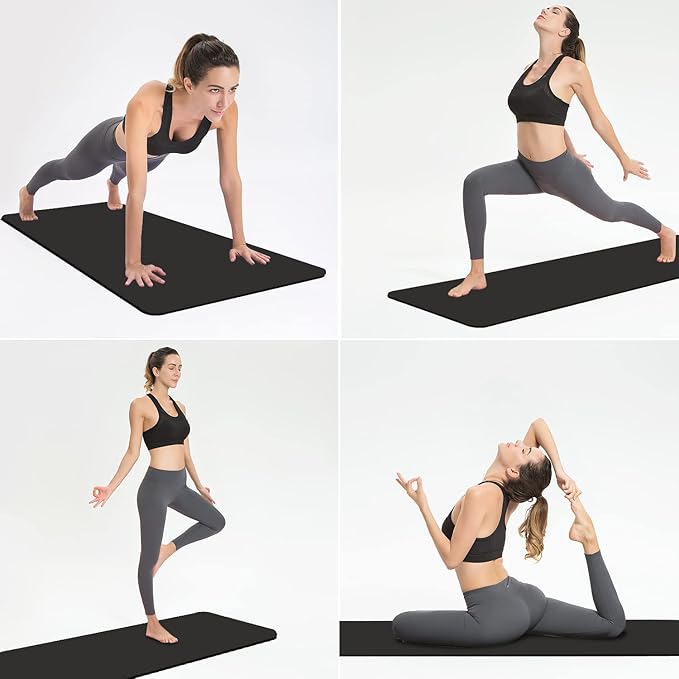 Hatha Yoga Thick TPE Yoga Mat 72"x 27"x1/3 inch Non Slip Eco Friendly Exercise Mat for Yoga Pilates & Floor Workouts