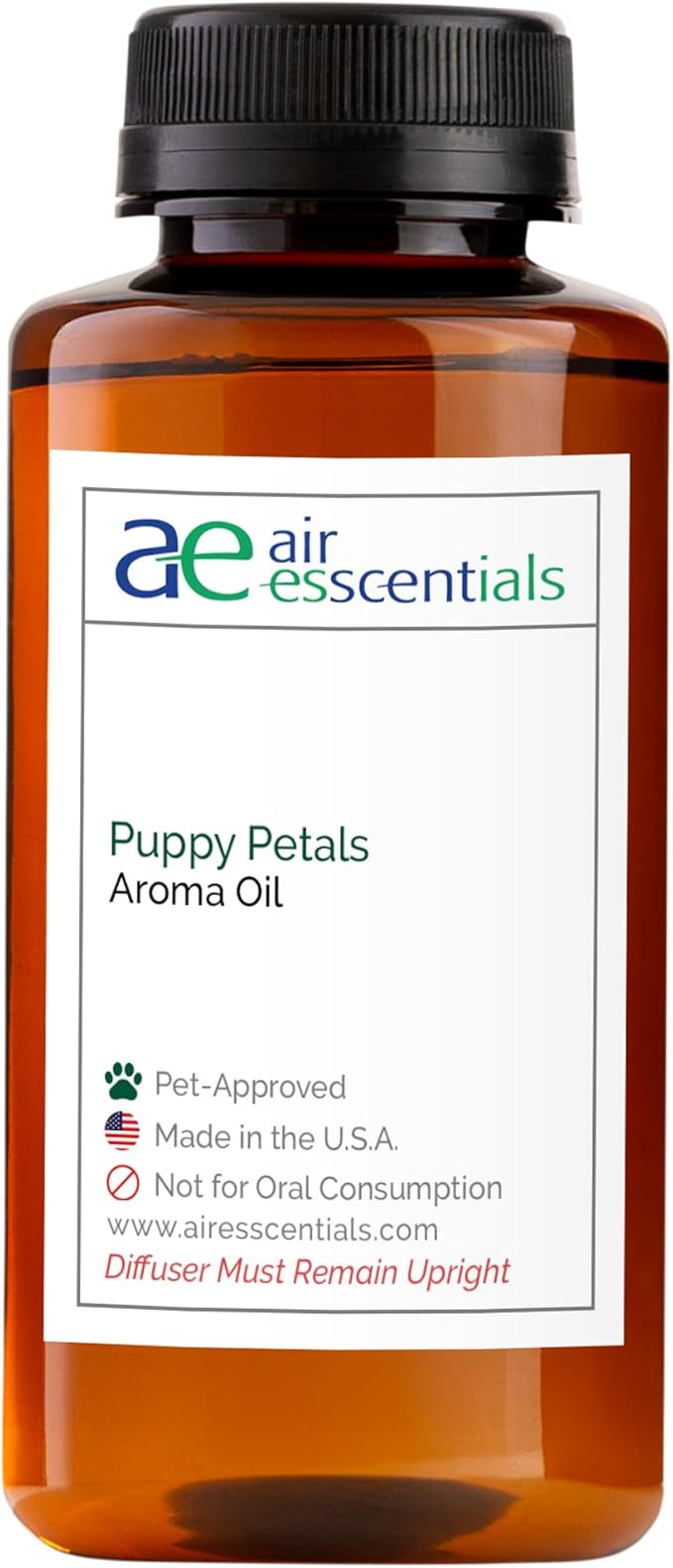 Air Esscentials Puppy Petals Aroma Oil - Pet-Preferred Pure Essential Oil for Scent Machines & Cold-Air Diffusers | Crisp Apple & Zesty Lime | Floral Light & Airy Musk | Safe for Pets | 300mL