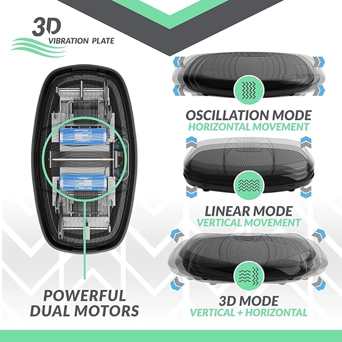Bluefin Fitness Dual Motor 3D Vibration Platform | Oscillation, Vibration + 3D Motion | Huge Anti-Slip Surface | Bluetooth Speakers | Ultimate Fat Loss | Unique Design | Get Fit at Home