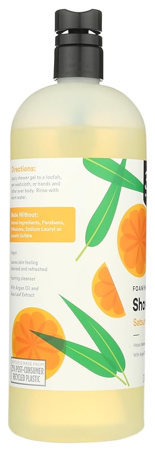 365 by Whole Foods Market, Foaming Shower Gel, Satsuma & Eucalyptus, 32 Fl Oz