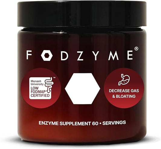 FODZYME® Home Kit Digestive Enzymes for Gut Health, Relief for Bloating, Gas, Constipation, Diarrhea, Abdominal Pain, Low FODMAP, 60 Dose