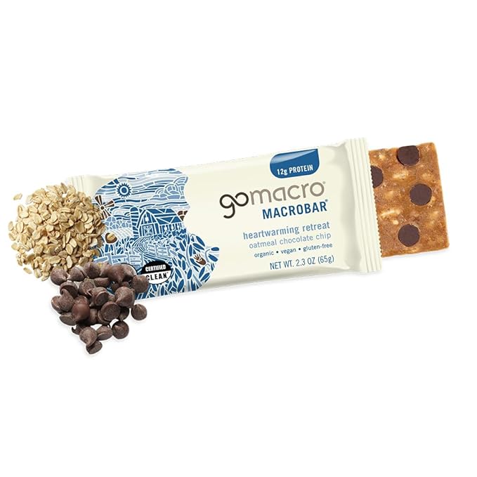 Gomacro, Nutrition Bar Oatmeal Chocolate Chip Organic 12 Count, 2.3 Ounce