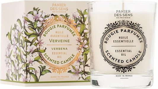 Panier des Sens – Verbena Candle – Long-Lasting Scented Candles for Home – Thoughtful Christmas Gift – 100% Natural Cotton Wick – Decorative Candles – 6.3 oz