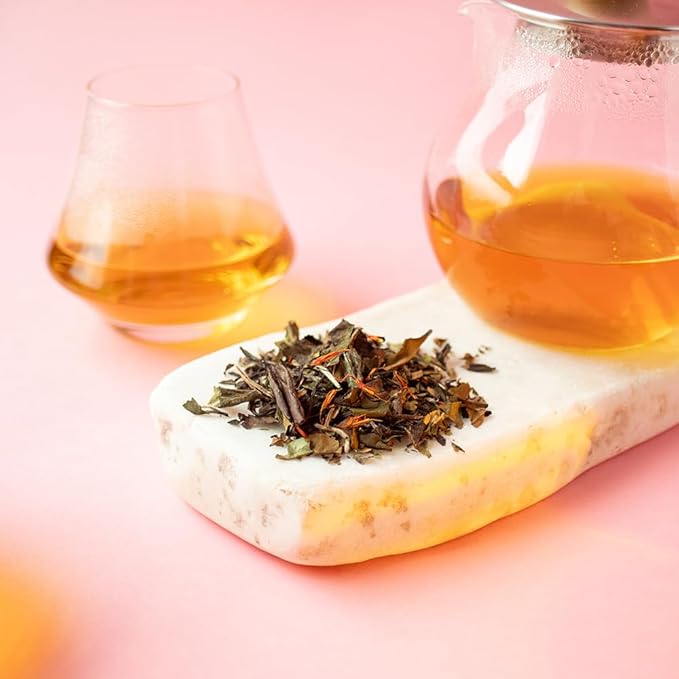 Organic Positively Tea Company, White Champagne Raspberry White Tea, Loose Leaf, 16 Ounce