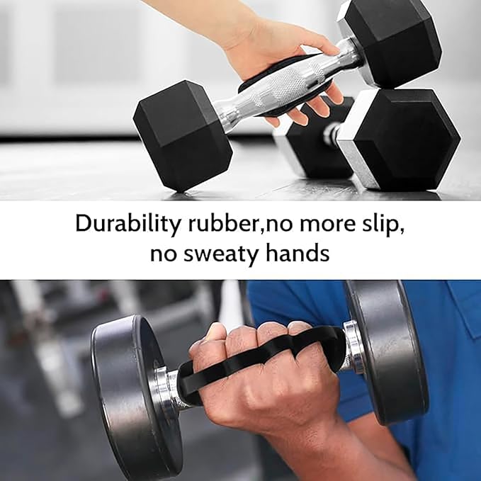 Rubber Fitness Anti-Slip Grip Ergonomic Anti-Slip Slim Grip Pads Suitable for fitness training, dumbbells, barbell pads, and pull-up bars gym accessories for women