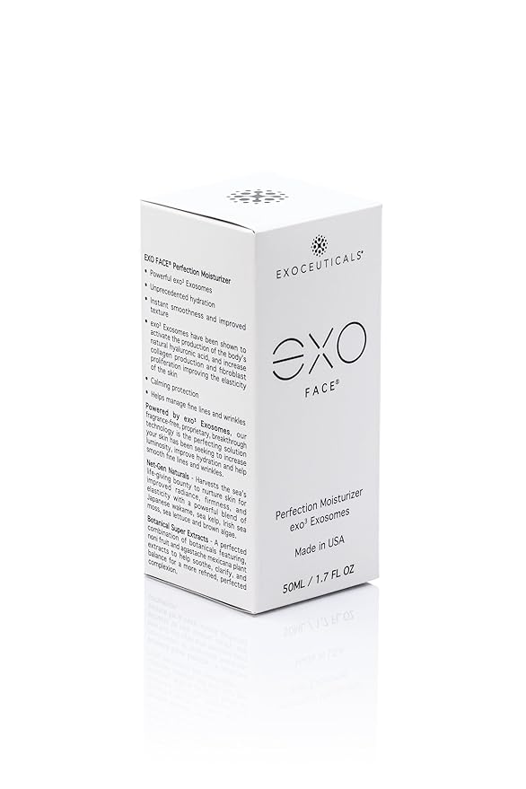 EXO FACE® - Exoceuticals Perfection Face Moisturizer with Exosomes - Luxury Beauty Cream - Hydrating & Firming - Supports Collagen & Elasticity - Premium Exosome Skin Care | 50ml, 1.7 fl.oz