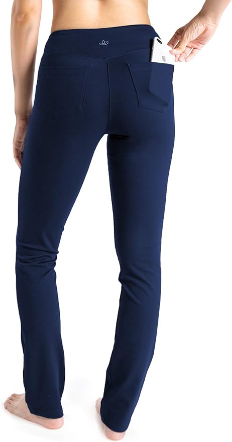 Yogipace,5 Pockets,25"/27"/29"/31"/33"/35"/37",Women's Straight Leg Yoga Dress Pants Workout Pants
