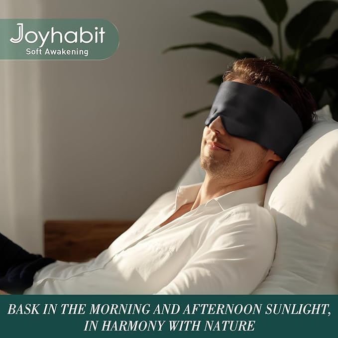 Joyhabit Silk Sleep Mask for Women and Men, Classic Black, Luxurious Comfort for Relaxation & Beauty Sleep, Ultra Soft & Breathable, Protects Hair & Skin