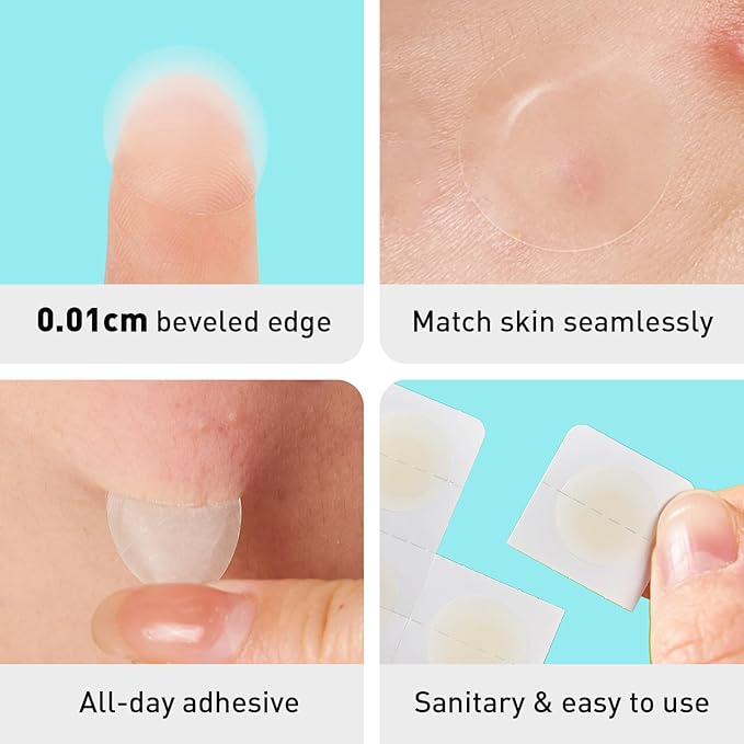 TKTK Pimple Patches, 12mm Invisible Acne Patches for Face with Salicylic Acid, 0.01cm Extra Thin Outer Edge, Hydrocolloid Zit Patch for Pustule, Whitehead, Cystic Acne Spot, 96 Count