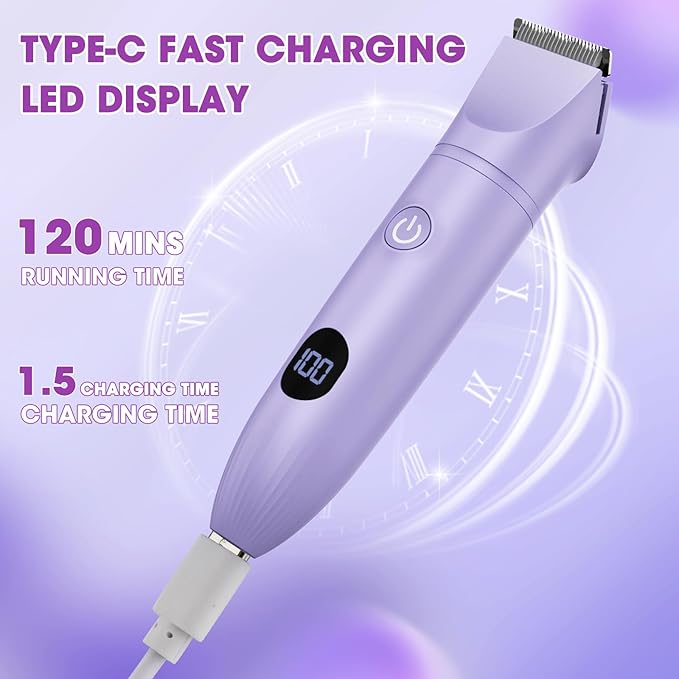 Bikini Trimmer Electric Razors for Women,3 in 1 Body Hair Removal Kit for Face,Pubic,Arm, Leg, Armpit, Bikini Trimmer,Painless IPX6 Waterproof Rechargeable Portable Lady Shavers Wet & Dry Gifts