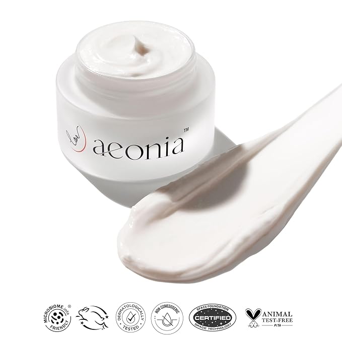 Aeonia Sculpting Cream – Certified Space Technology Skincare, Anti-Aging Moisturizer with Bacillus Lysate & Resveratrol, Hydrates, Firms & Boosts Elasticity, Smooths Fine Lines, 1.69 Fl Oz