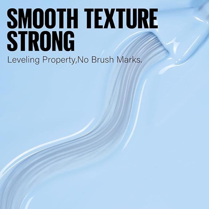 TOMICCA Blue Gel Nail Polish - Pastel Baby Blue, UV Gel Polish Spring Summer Pastel Colors, Long Lasting Cotton Candy