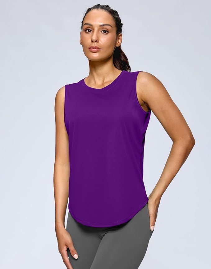 G Gradual Women's Workout Tank Tops Lightweight Sleeveless High Neck Athletic Shirts for Running Gym Tennis Pickleball