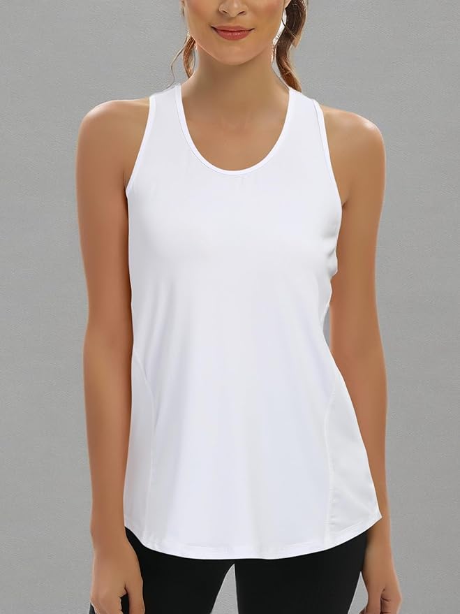 Aeuui Womens Workout Tops Open Back Racerback Tank Tops Sleeveless Yoga Athletic Running Shirts Gym Clothes for Women