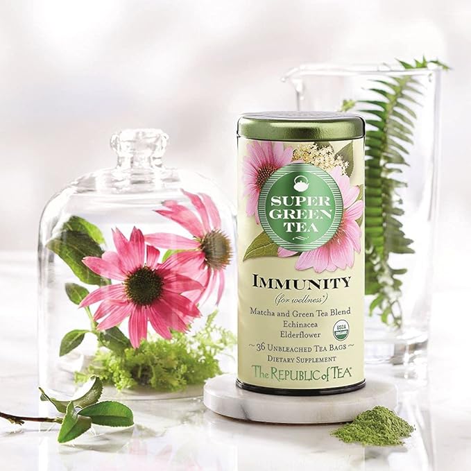 The Republic of Tea - Organic Immunity Green Tea Super Refill - 100 Tea Bags