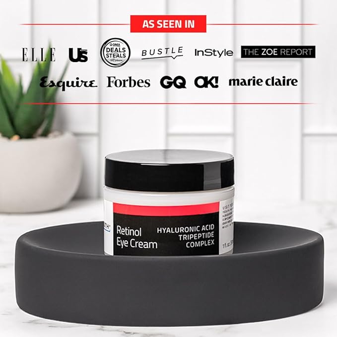 YEOUTH Retinol Eye Cream Anti Aging, Firming Under Eye Cream for Puffiness and Bags Under Eyes for Wrinkles and Dark Circles with Hyaluronic Acid and Tripeptides 2oz