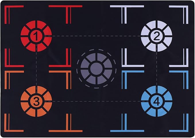 Patikil Basketball Training Mat - Rubber Basketball Footstep Pad Non-Slip Training System with Point Reminder and Pace Ball Control Player Foot Grip