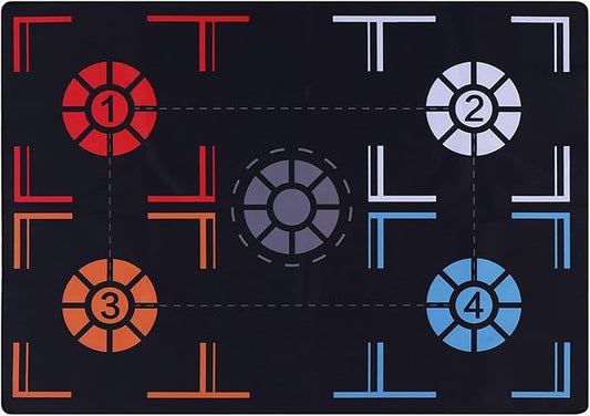 Patikil Basketball Training Mat - Rubber Basketball Footstep Pad Non-Slip Training System with Point Reminder and Pace Ball Control Player Foot Grip