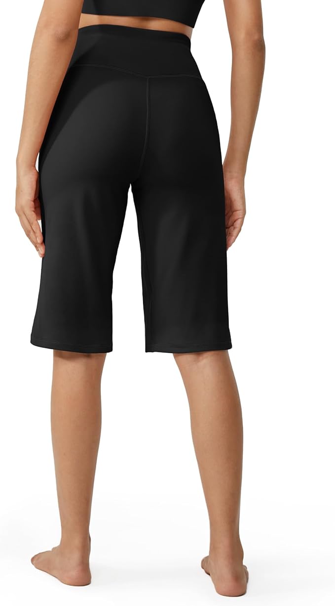 Promover Capri Pants for Women Wide Leg Yoga Cropped Pants with Pockets Loose Casual Summer Pants