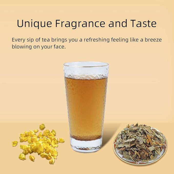 Mullein and Houttuynia Cordata Herbal Tea -Lung Clean,Detox & Respiratory Support,Moisturizing and Nourishing Lung, Natural Herb,20 Tea Bags 60g(2.12oz)