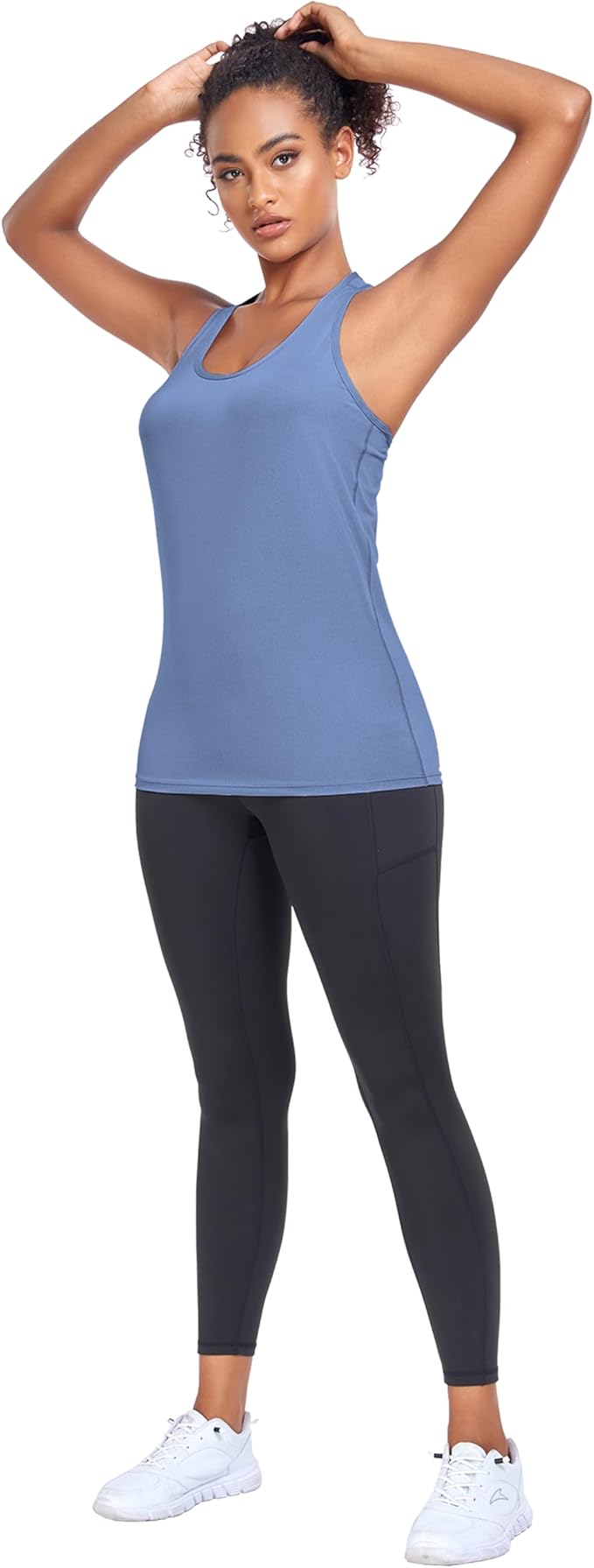 6 or 5 Pack Workout Tank Tops for Women, Athletic Racerback Sports Tank Tops, Compression Sleeveless Dry Fit Shirts