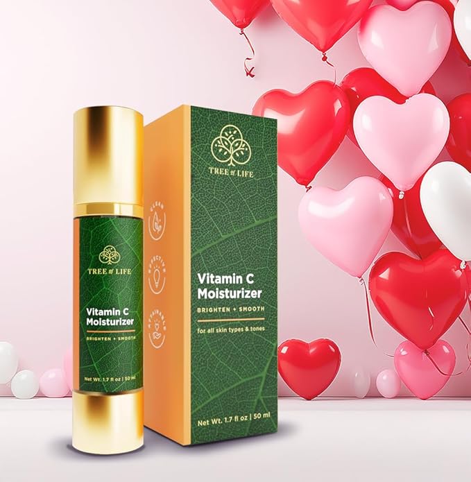 Tree of Life Beauty Moisturizer, Hydrating, Anti-Aging, Reduces Dark Spots & Fine Lines, Brightens, Firmer and Smoother Skin Non Greasy - Vitamin C 1.7 Fl Oz