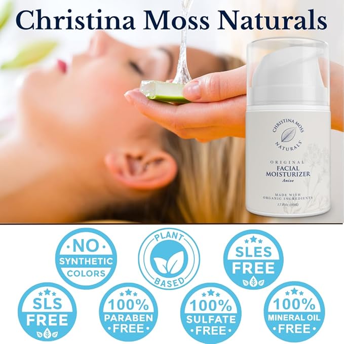 Christina Moss Naturals Original Moisturizer, Natural and Organic Ingredients, Gentle, No Toxic Chemicals