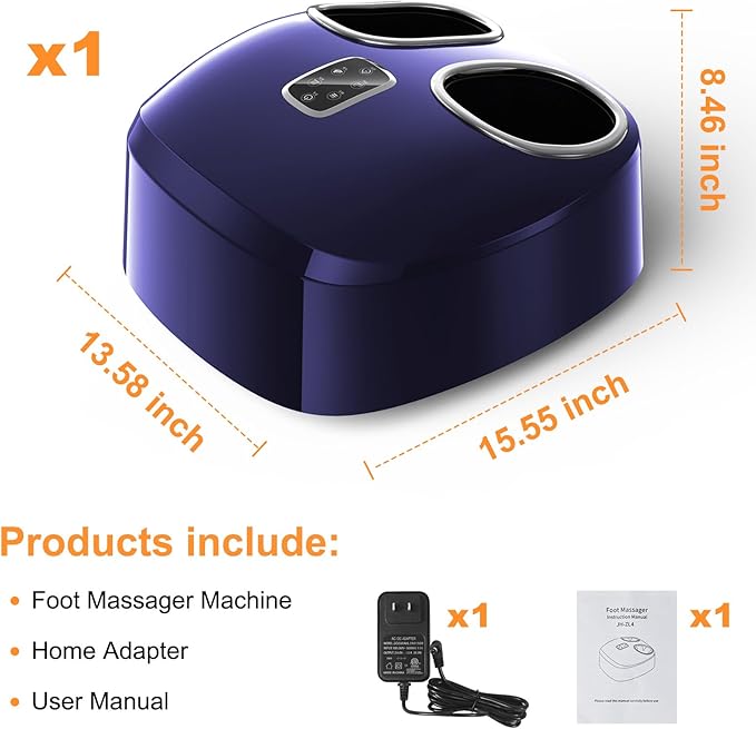 Foot Massager with Heat, Shiatsu Foot Massage for Plantar Fasciitis, Multiple Massage Modes, Deep Kneading Electric Foot Massager Machine, Gifts for Women Men, Fits Up to Size 12