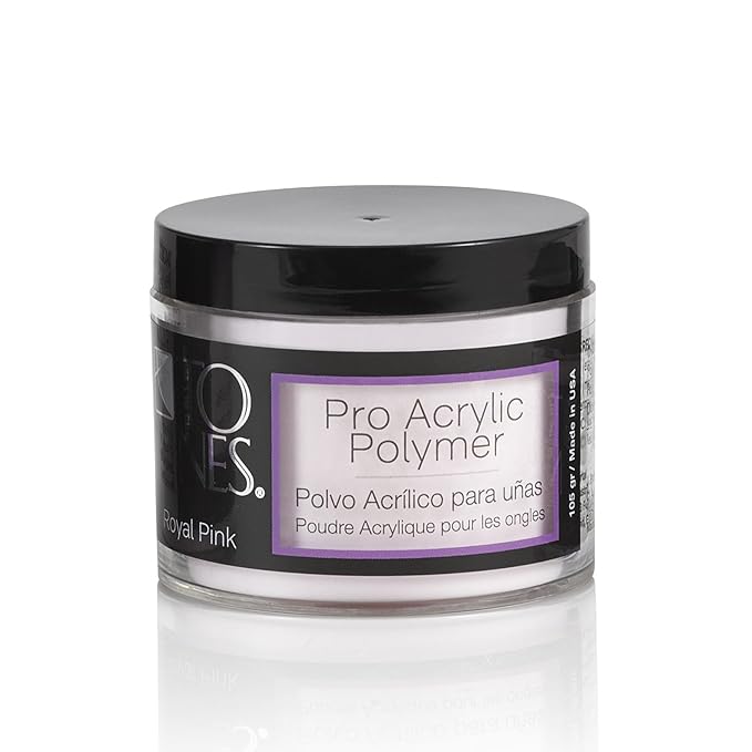 Tones Pro Acrylic Nail Powder, Royal Pink (Soft, Creamy Pastel Pink), (3.5 Fl Oz) - Long-Lasting & Non-Yellowing Polymer for Salon Quality Nail Extensions & 3D Art