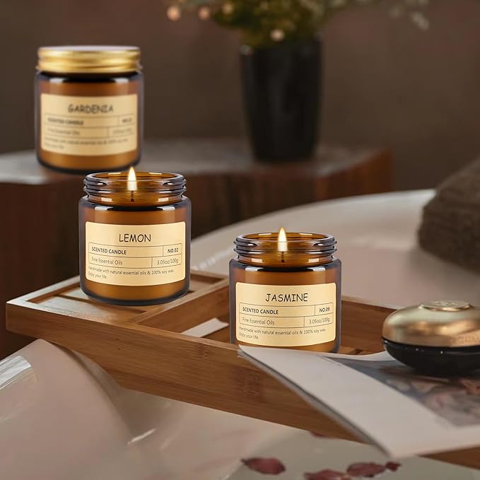 12Pack Scented Candle Set - Aromatherapy Candle Gift Set – Long Lasting Jar Candles for Men| Women, Ideal for Birthdays, Mother's Day Thanksgiving Gifts