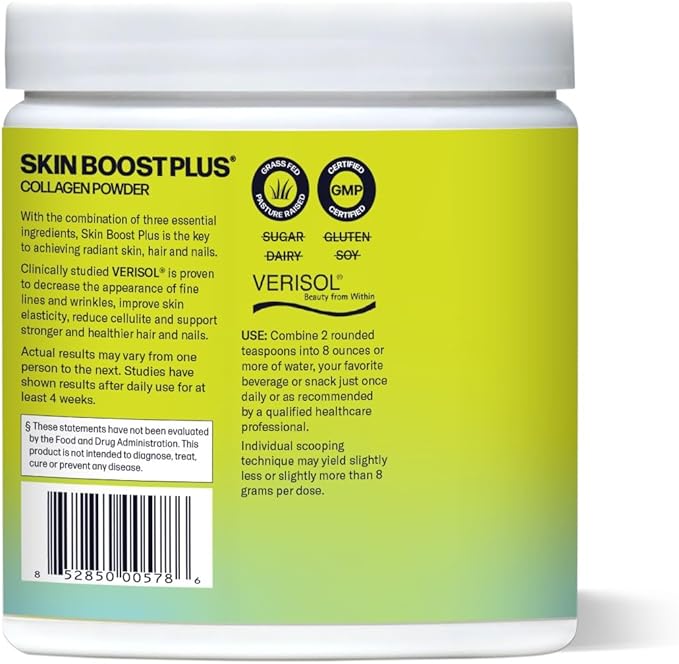 Skin Boost Plus (Chocolate) [30-Serves] and Marine (No Flavor) [30-Serves] | VERISOL Bioactive Hydrolyzed Collagen Peptides to Improve Skin, Hair & Nail Health