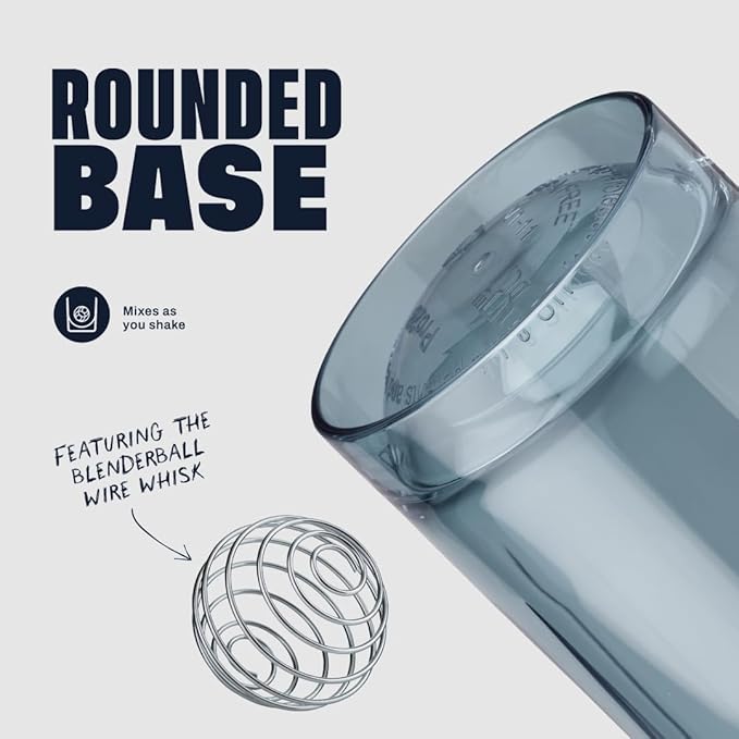 BlenderBottle Shaker Bottle Pro Series Perfect for Protein Shakes and Pre Workout, 24-Ounce, Cerulean Blue