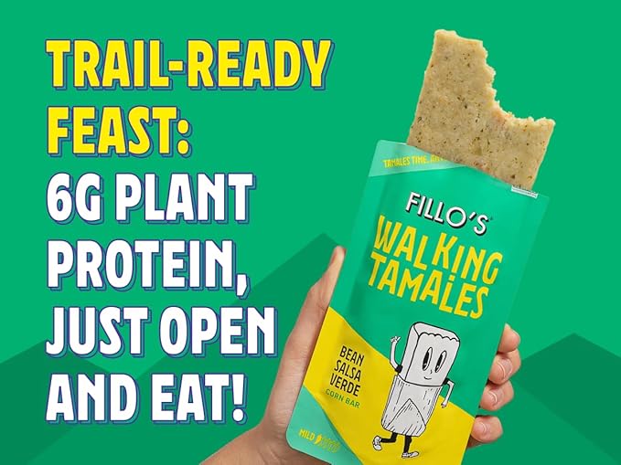 Fillos Walking Tamales Savory, Ready To Eat Vegan Snacks Microwaveable Meal, Gluten Free and Preservative Free 7 Pack with Mild Tamales Lunchables