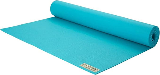 JadeYoga Harmony Yoga Mat - Durable & Thick Gym Fitness Mat, Non-Slip Natural Rubber Yoga Mat - Home Exercise & Stretching Mat, Workout Mat - Yoga, Pilates & Meditation for Women & Men