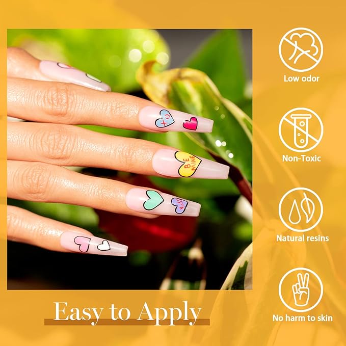 RARJSM Gel Liner Nail Art Kit - 24 Bright Shades, Pink, Green, Blue, Gold Glitter - Soak Off, Curing Need - 5ml Dispensers