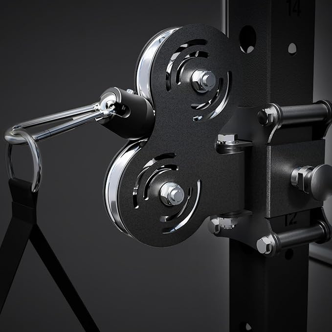 RitFit M2 PRO-3D Smith Machine with Weight Stack, 3D Functional Trainer & Power Cage, 308.6lbs Stack, 16 Adjustment Holes, 6 Storage Pegs for Full-Body Home Gym