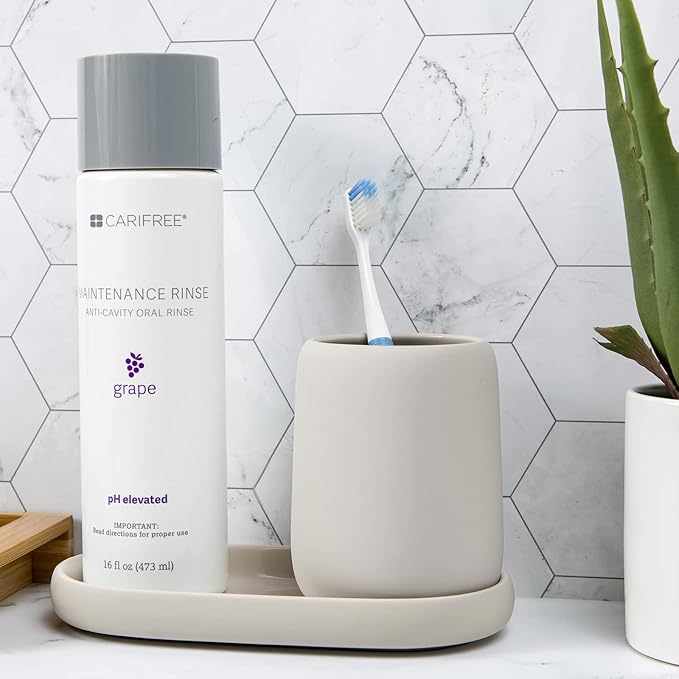 CariFree Maintenance Rinse, Grape Flavored, Anti-Cavity Fluoride Mouthwash, Dentist Recommended, Prevents Oral Decay, Freshens Breath, Alcohol-Free, Neutralizes pH (Previously CTx3)