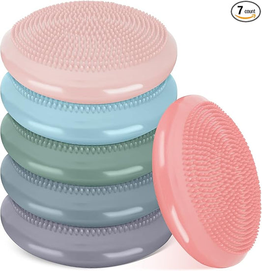 Amylove 6 Pcs Wiggle Seat Inflated Wobble Cushion for Sensory Kid 13 Inch Balance Disc Kids Flexible Seating Exercise Sensory Pad Chair Cushion for Classroom Office School