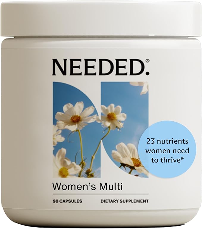 Needed. Multivitamin for Women with 23 Vitamins, Minerals and Antioxidants - Daily Womens Multivitamin - Vitamin B12, B6, D3, Choline, Calcium, Biotin, Magnesium, Folate and More (90 Count)