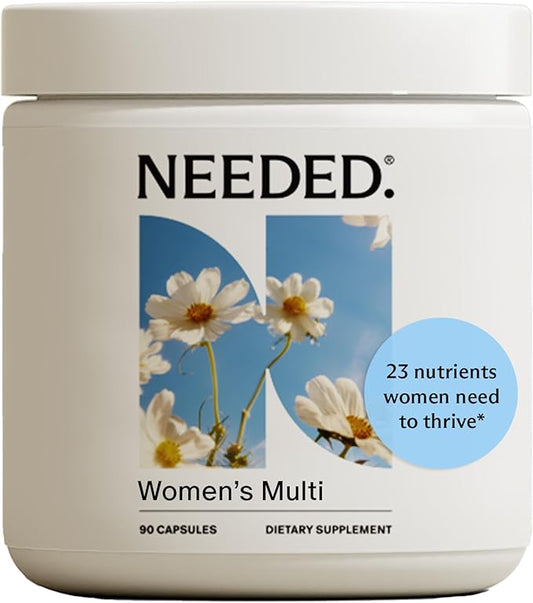 Needed. Multivitamin for Women with 23 Vitamins, Minerals and Antioxidants - Daily Womens Multivitamin - Vitamin B12, B6, D3, Choline, Calcium, Biotin, Magnesium, Folate and More (90 Count)