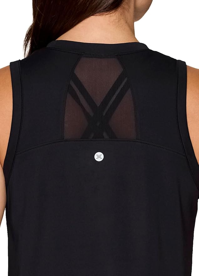 RBX Active Women's Workout Top with Breathable Mesh Panels, Quick Drying Gym Running Tank Top with Plus Sizes