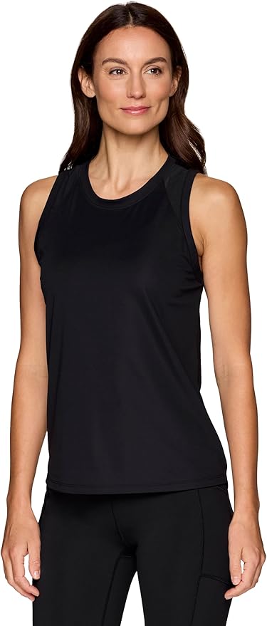 RBX Active Women's Workout Top with Breathable Mesh Panels, Quick Drying Gym Running Tank Top with Plus Sizes
