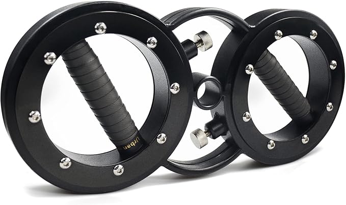 FIITY 18 Pounds Resistance Adjustable Rotator Machine for Upper Body Strength Training, 360 Degree Rotating Grips, Multifunctional Spinning Burn Machine for Forearm Trainer, Boxing, Workouts (Black & Sliver)