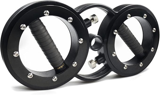 FIITY 18 Pounds Resistance Adjustable Rotator Machine for Upper Body Strength Training, 360 Degree Rotating Grips, Multifunctional Spinning Burn Machine for Forearm Trainer, Boxing, Workouts (Black & Sliver)