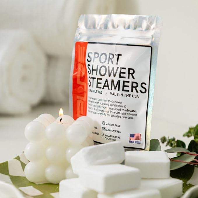 Sport Shower Steamers - Made in USA with Natural Lavender Essential Oil, Aromatherapy, Stress and Sinus Relief, Muscle Recovery for Athletes, Best Unique Birthday Gifts for Self Care Relaxation