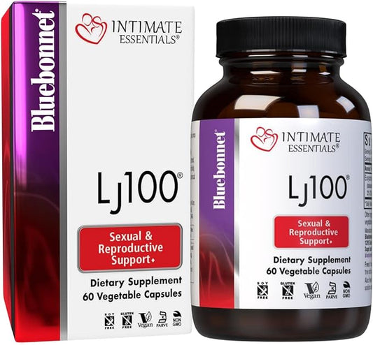 Bluebonnet Nutrition Intimate Essentials LJ100, Soy-Free, Gluten-Free, Non-GMO, Dairy-Free, Kosher Certified, Vegan, 60 Capsules, 30 Servings